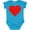 Turquoise, variant on Inktastic Red Heart Boys or Girls Baby Bodysuit