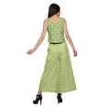 thumbnail image 3 of Moomaya Women Crop Top Maxi Palazzo Set Printed 2 Piece Outfit Dress Ethnic Wear, 3 of 5