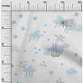 thumbnail image 2 of oneOone Georgette Viscose Light Grayish Blue Fabric Kids Quilting Supplies Print Sewing Fabric By The Yard 42 Inch Wide, 2 of 6