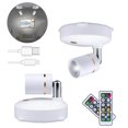 thumbnail image 2 of relayinert 2 Pack Spotlight LED Wireless Accent Lights Battery Powered Dimmable Adjustable Desk Lamp Display Ceiling Bedroom, 2 of 8