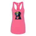 thumbnail image 2 of Love Can Make a Tail Wag Pitbull Dog Lover Ladies Racerback Tank Top, Hot Pink, Small, 2 of 3