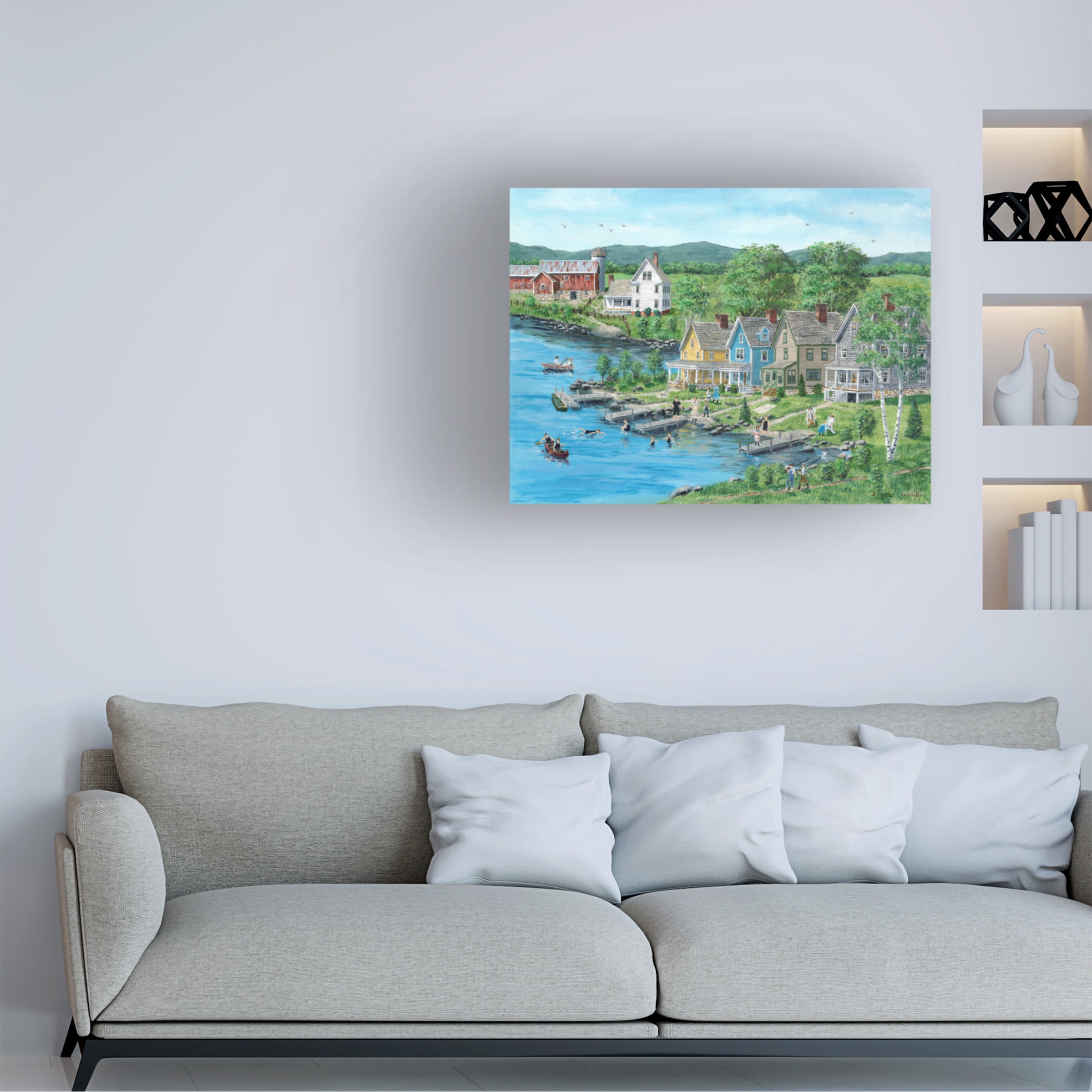 Canvas Wall Art - Bob Fair 'Lake Rentals' Wall Art for Living Room, Bedroom, or Office DÃ©cor by Trademark Fine Art - 47 x 35 Inches