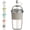 Gray, variant on Reusable Iced Coffee Cups with Lids and Straws Cup Tumbler, Dome Top, Dust Cap, Ribbed Grip Sleeve, Volume Marks, Cold Brew, Juice, Tea