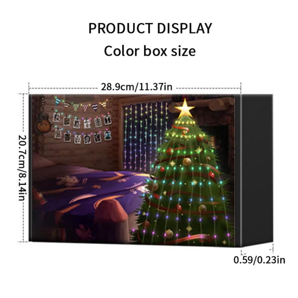 DIY Programmable Smart Christmas Lights with APP & Remote Control, 400 RGB LED  Light, Suitable for high Christmas Tree
