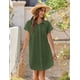 thumbnail image 3 of Vestido Zeagoo con botones para mujer, camisa de algodón para verano, 3 of 6