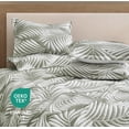 thumbnail image 4 of Chezmoi Collection Oversized Bedspread 128x106 Jacquard Matelasse Leaf Damask Design, 5-Piece Lightweight Reversible Microfiber Bedding Coverlet Set for All Season Oversized King, Platinum Gray/White, 4 of 9