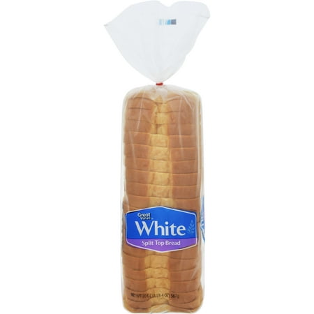 Great Value White Split Top Bread, 20 oz