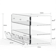 thumbnail image 2 of Keyboard Mouse Desktop Organizer Acrylic 3 Tier Stand Frame Shelf Keyboard Storage Tool for Study Room Exhibition Black, 2 of 9