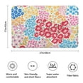 thumbnail image 3 of Vibrant Mixed Pioneer Flower Pattern Bathroom Rugs Mat,Non Slip Microfiber Bathroom Rug,Rubber Backing,Soft Bathroom Mats for Bathroom Floor,Tub and Shower,17x27in(43x68cm), 3 of 5
