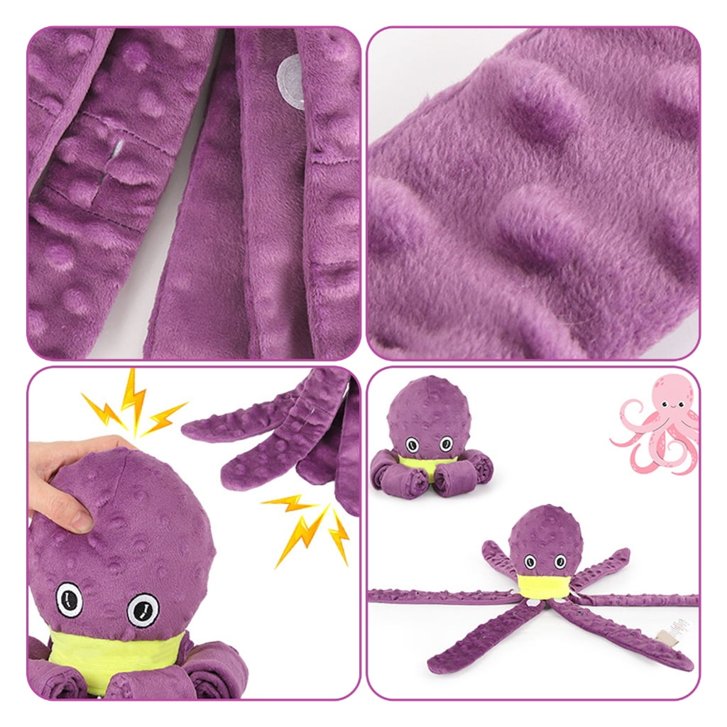 Miiottaa Pet Plush Octopuses Toy Molar Chew Toy Puppies Teething for Teething Cleaning Dog Octopuses Chew Toy Teething
