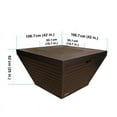 thumbnail image 5 of Sunbeam Contemporary Style Aluminum Fire Table in Brown Finish, 5 of 7