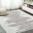thumbnail image 5 of JONATHAN Y SANTA MONICA 6 x 9 Area Rug, Zolak Berber Stripe Geometric - Ivory/Black, SMB124D-6, 5 of 11