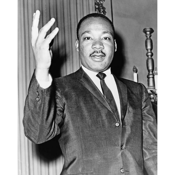 Print: Dr. Martin Luther King, Jr., Half-Length Portrait, Facing Front
