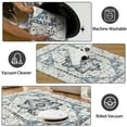 thumbnail image 4 of GlowSol 2'x6' Washable Boho Runner Rug Vintage Floral Distressed Runners with Non-Slip Backing Bedsides Low Pile Carpet for Laundry Room, Blue, 4 of 5