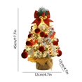 thumbnail image 3 of 2026 Christmas Home Party Decoration Flocked Wintery Mini Tabletop Christmas Tree Before Lit Small Xmas Tree With Velvet Balls Ornaments Desktop Christmas Decor Christmas Celebration Party, 3 of 6