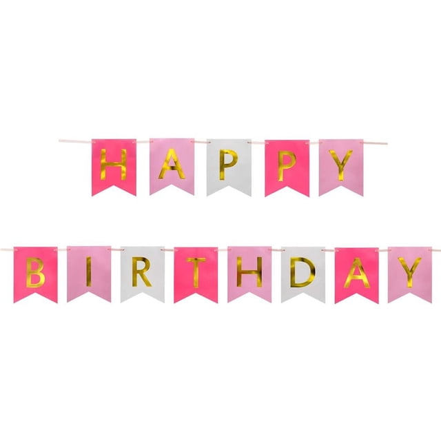 Happy Birthday Banner Garland Colorful, for birthday party decorations