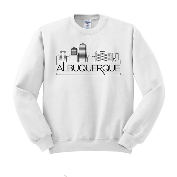 Skyline Albuquerque Sweatshirt Unisex Large White