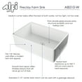 thumbnail image 5 of ALFI brand AB510-W White 30" Contemporary Smooth Apron Fireclay Farmhouse Kitchen Sink, 5 of 10