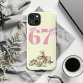 thumbnail image 6 of Curious Monkey Chef with Number 67 Phone Case, Pink Bow iPhone Cover for 17 16 15 14 13 12 11 Pro Plus Mini, 6 of 6