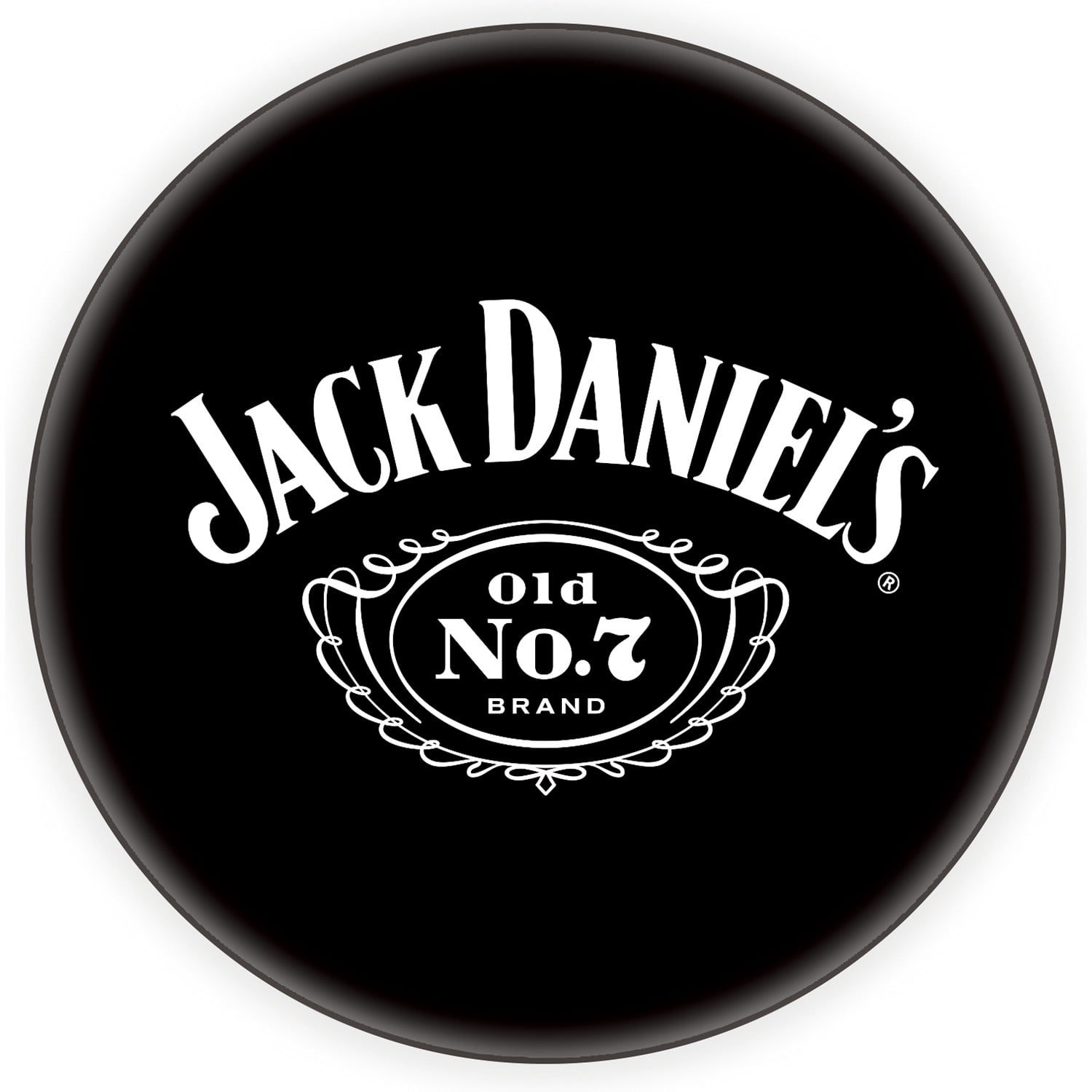 Jack Daniel’s Old No. 7 Branded Chrome Plated Swivel Bar Stool w/ Backrest