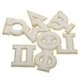 thumbnail image 7 of STRANDCHIC Beige Letter Embroidered Iron-On Patches for Clothes, Fabric Appliques with Elegant Design for Clothing, 7 of 7