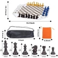 thumbnail image 2 of 3 or 4 Player Chess Board Game Set,64 Pieces Colorful Chess,Chess Game for Team with a Leather Game Mat, 2 of 6