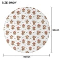 thumbnail image 6 of White Highland Cow Flower Butterfly Pattern Round Tablecloth 60"x60",Wrinkle Wipeable Table Cloth for Kitchen Dining Room Picnic Patio Party, 6 of 6