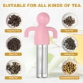 thumbnail image 7 of Uxcell 2 Pcs Cute Tea Infuser, Stainless Steel Loose Leaf Tea Steeper Filter with Silicone Handle Reusable Thin Pores Mesh Strainer Diffuser for Teacups Teapots Mugs, Pink, 7 of 7