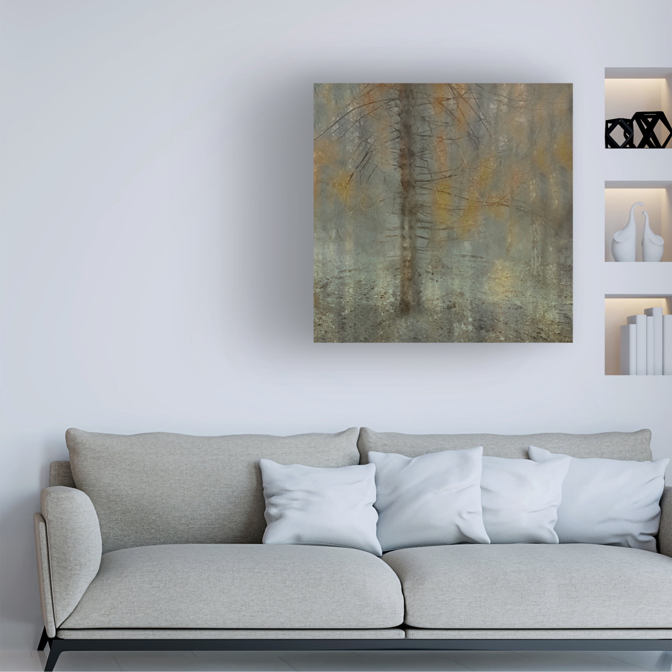 Canvas Wall Art - Delphine Devos 'Pine Tree' Wall Art for Living Room, Bedroom, or Office Décor by Trademark Fine Art - 24 x 24 Inches