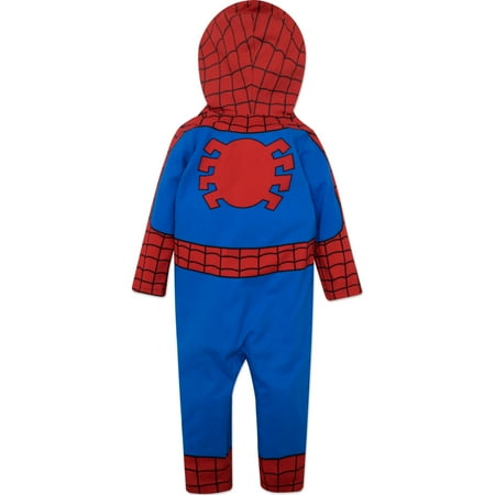 hood marvel spiderman coverall costume baby