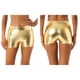 thumbnail image 3 of Pantalones cortos metálicos brillantes para mujer, ropa de discoteca de baile en barra para fiesta Rave, pantalones cortos con efecto mojado, cintura media, cintura elástica, pantalones calientes, 3 of 5