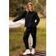 thumbnail image 4 of Conjunto Deportivo PRETTYGARDEN para Mujer, 2 Piezas de Algodón, Negro, Talla S, 4 of 8