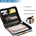 thumbnail image 3 of FORMRS Zipper Binder with Shoulder Strap 2-inch Ring 500 Sheet Capacity File Bag, Orange Seahorse, 3 of 5