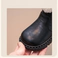 thumbnail image 4 of FYEGRE Girls Winter Warm Leather Boots Thickened Sole Large Childrens Durable Footwear Comfortable Design Black 11-11.5 Years, 4 of 9