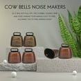 thumbnail image 4 of ckepdyeh 6 Pcs Metal Cow Bell, Cowbell Retro Bell for Horse Sheep Grazing Copper, Cow Bells Noise Makers, 4 of 5