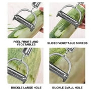 Julienne Peeler, Stainless Steel Vegetable Peeler, Double-Sided Blade Vegetable Julienne Cutter and Fruit Slicer, Vuyungers Dual Blade Multifunction Potato Peeler