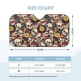 thumbnail image 3 of Bingfone rock Skull record artist Car Windshield Sunshade,Sun Foldable Sun Shield Sun Visor for Car - Small, 3 of 8