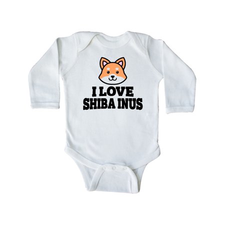 

Inktastic I Love Shiba Inus Gift Baby Boy or Baby Girl Long Sleeve Bodysuit
