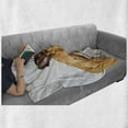 thumbnail image 6 of Bulldog Soft Flannel Fleece Throw Blanket, Young Pet Posing Studio Shot from the Side Photoshoot Design, Cozy Plush for Indoor and Outdoor Use, 60" x 80", Pale Eggshell Sand Brown, by Ambesonne, 6 of 6