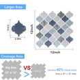 thumbnail image 3 of Thicker Upgrade Peel and Stick Arabesque Vinyl Tile Backsplash 12 x 12 inch ( set of 10), 3 of 12