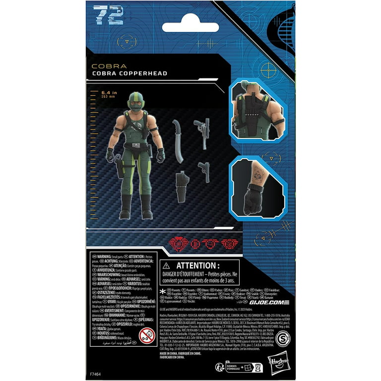 GI Joe Classified Series Cobra Copperhead, Collectible GI Joe Action  Figures, 72, 6 inch Action Figures for Boys & Girls, with 4 Accessories,  Medium