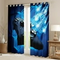 thumbnail image 2 of jejeloiu 3D Gamepad Controller Curtains Pack of 2 (42x84 Each),Teens Video Game Curtains Blackout,Black Blue Bedroom Curtains For Boy Kids,Breathable Home Decor, 2 of 6