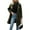 Army Green, variant on Women's Lapel Mid-Length Button-Down Woolen Coat for Fall and Winter, Classic Style, Winter Clothes for Women,Black,XL