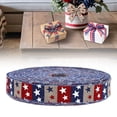 thumbnail image 5 of CHENjy Red White Blue Ribbon, Star Stripes Patriotic Linen Ribbon For Wreath Bows Wrapping, Memorial Day American Flag DIY Crafts，1PC, 5 of 7