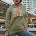 thumbnail image 2 of Mama Need a Minute, Groovy Retro Wavy Text Merch Gift, Sand Hooded Sweatshirt or Hoodie, 3XL, 2 of 5