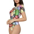 thumbnail image 2 of Easygdp Easter Eggs Women'S Waist-Cinching Short-Sleeved Onesie, Olastic Onesiet,Snaps At Bottom,Easy To Put On And Take Off - X-Large, 2 of 9