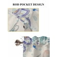 thumbnail image 6 of Octopus Coastal Living Room Curtains 2 Panel, Summer Nautical Starfish Coral Beige Cafe Window Treatment, Extra Long Farmhouse Bedroom Bathroom Kitchen Curtains Drapes 104"x72", 6 of 6