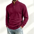thumbnail image 2 of Atkumj Mens Quarter Zip Pullover Fashion Warm Loose Ribbed Turtleneck Knit Sweater Casual Solid Color Long Sleeve Mens Pullover Sweater for Daily Walking XL, 2 of 7