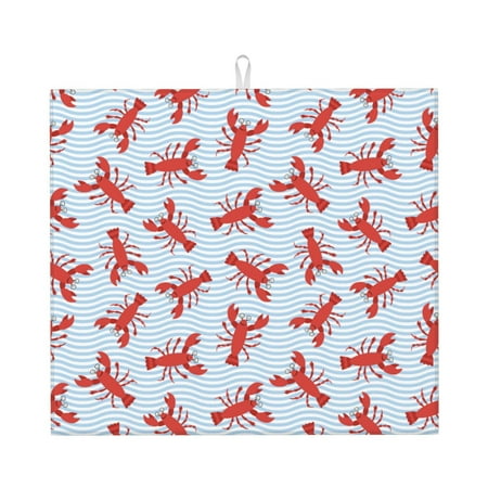 

Matuu Cartoon Lobsters 1 for Dish Drying Mat for Kitchen Counter for Kitchen and Dining Kitchen Counter Accessories 16 x18