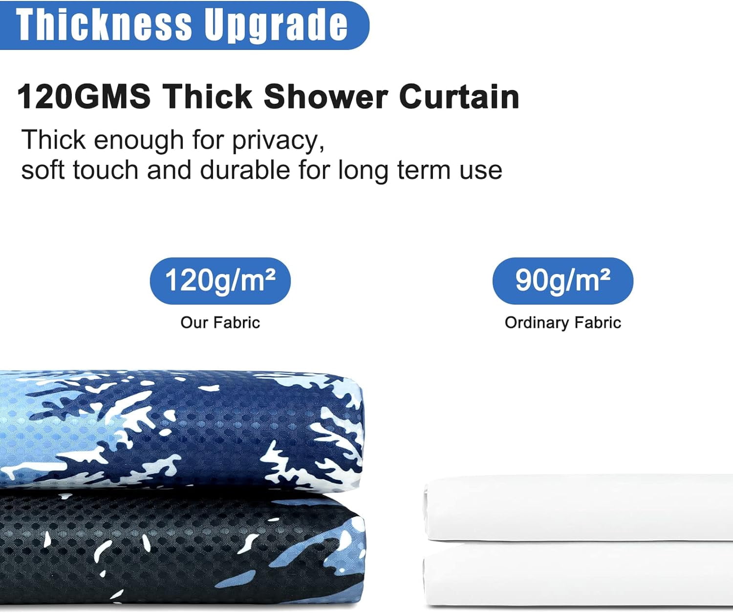 Stall Shower Curtain 36 x 72 Inches Tree RV Shower Curtains for Bathroom Mountain Shower Curtain Blue Fabric Shower Curtain Waterproof Half Size Shower Curtain 36 inch wide